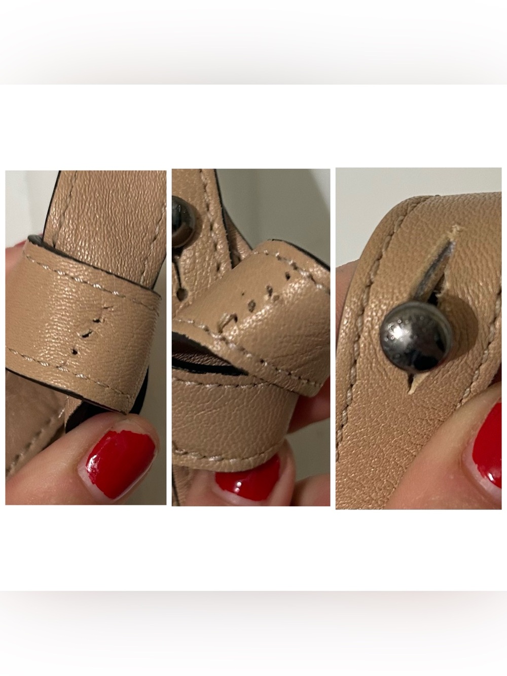 Longchamp Le Pliage Cuir Small Beige Leather Tote - Picture 6 of 10